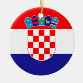 クロアチア国旗オーナメント セラミックオーナメント (正面)