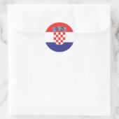 クロアチア国旗クラシックの丸いステッカー ラウンドシール (バッグ)