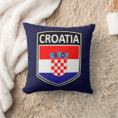 クロアチア国旗スロー枕 クッション (ブランケット)