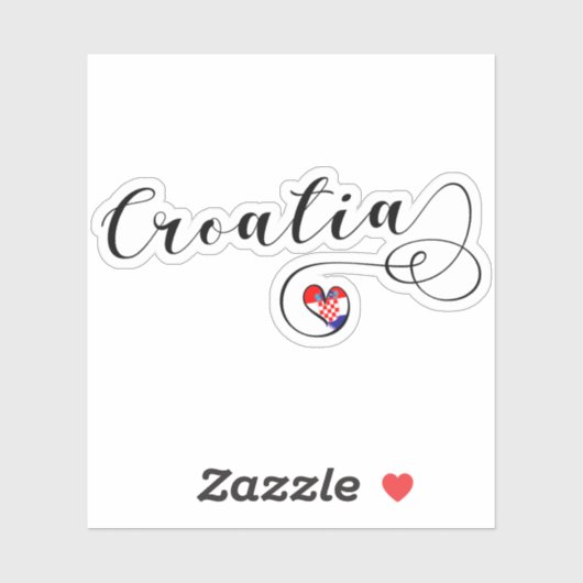 クロアチア国旗ハート,クロアチア シール (シート)