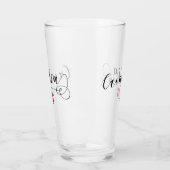 クロアチア国旗ハート、私はクロアチアが大好き タンブラーグラス (左)