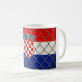 クロアチア国旗保護 コーヒーマグカップ (正面右)