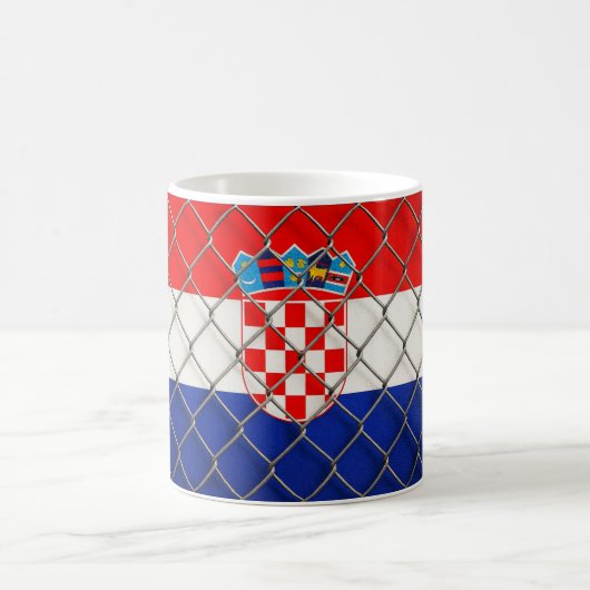 クロアチア国旗保護 コーヒーマグカップ (中央)