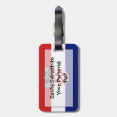 クロアチア国旗簡単ID ラゲッジタグ (裏面縦)