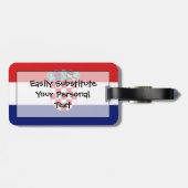 クロアチア国旗簡単ID ラゲッジタグ (裏面横)