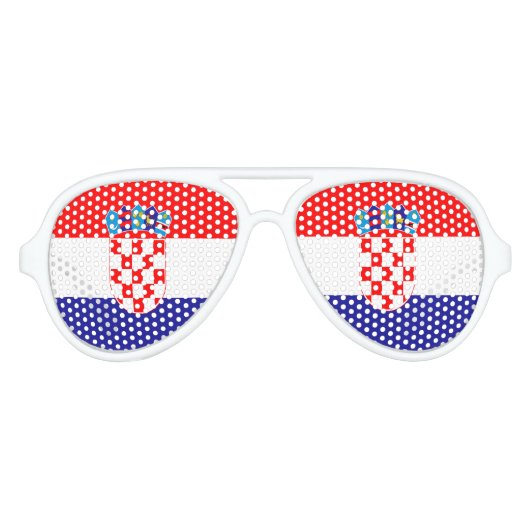 クロアチア国旗 アビエーターサングラス (正面)