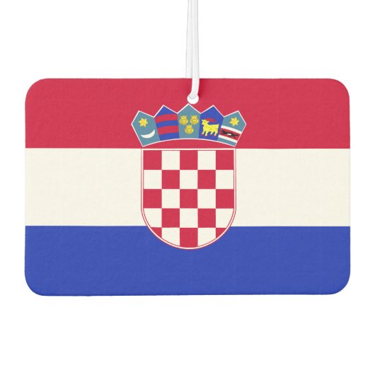 クロアチア国旗 カーエアーフレッシュナー (正面)