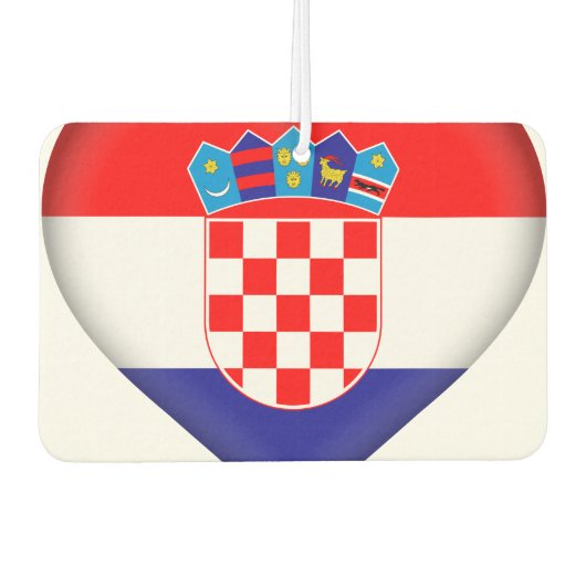 クロアチア国旗 カーエアーフレッシュナー (正面)