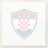クロアチア国旗 ガラスコースター (裏面)