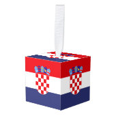 クロアチア国旗 キューブオーナメント (正面アングル)