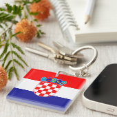 クロアチア国旗 キーホルダー (正面右)