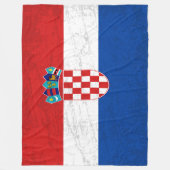 クロアチア国旗 – クロアチア伝統 フリースブランケット (正面)
