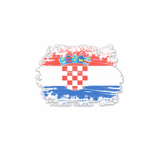 クロアチア国旗 シール (正面)