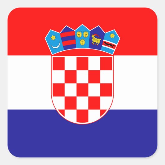 クロアチア国旗 スクエアシール (正面)