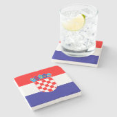 クロアチア国旗 ストーンコースター (横)