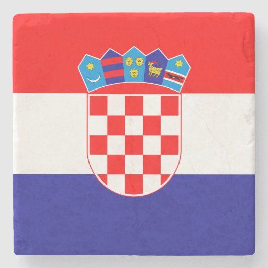 クロアチア国旗 ストーンコースター (正面)