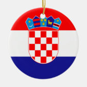 クロアチア国旗 セラミックオーナメント (正面)