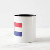 クロアチア国旗 ツートーンマグカップ (中央)
