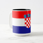 クロアチア国旗 ツートーンマグカップ (正面左)