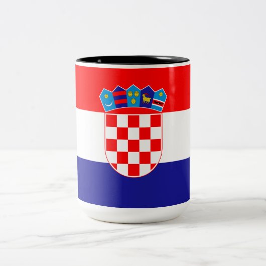 クロアチア国旗 ツートーンマグカップ (中央)