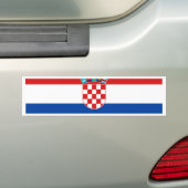 クロアチア国旗 バンパーステッカー (車上)