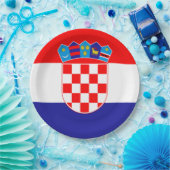 クロアチア国旗 ペーパープレート (パーティー)