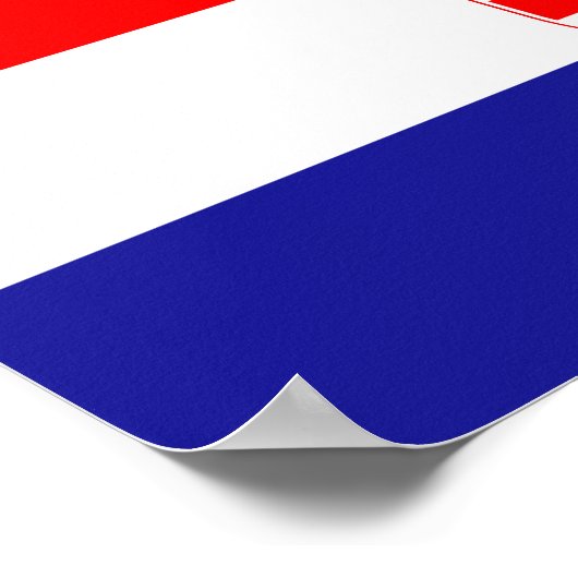 クロアチア国旗 ポスター (角)