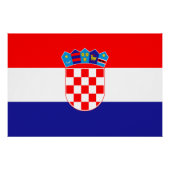 クロアチア国旗 ポスター (正面)