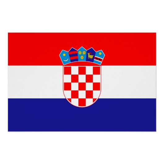 クロアチア国旗 ポスター (正面)