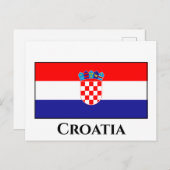 クロアチア国旗 ポストカード (正面/裏面)