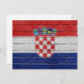 クロアチア国旗 ポストカード (正面/裏面)