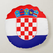 クロアチア国旗 ラウンドクッション (裏面)