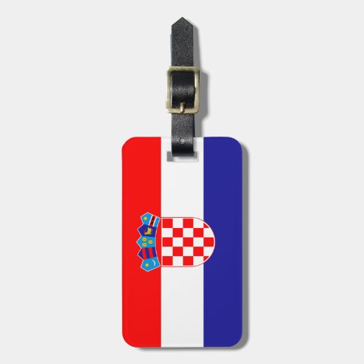 クロアチア国旗 ラゲッジタグ (正面縦)
