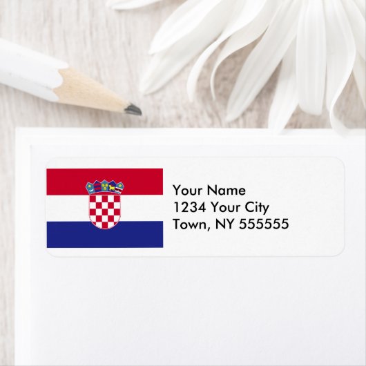 クロアチア国旗 ラベル (インサイチュ)