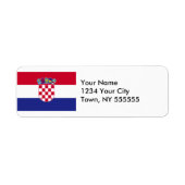 クロアチア国旗 ラベル (正面)