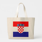 クロアチア国旗 ラージトートバッグ (裏面)