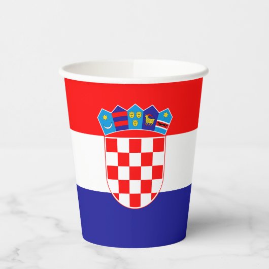 クロアチア国旗 紙コップ (左)