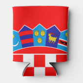 クロアチア国旗 缶クーラー (正面)
