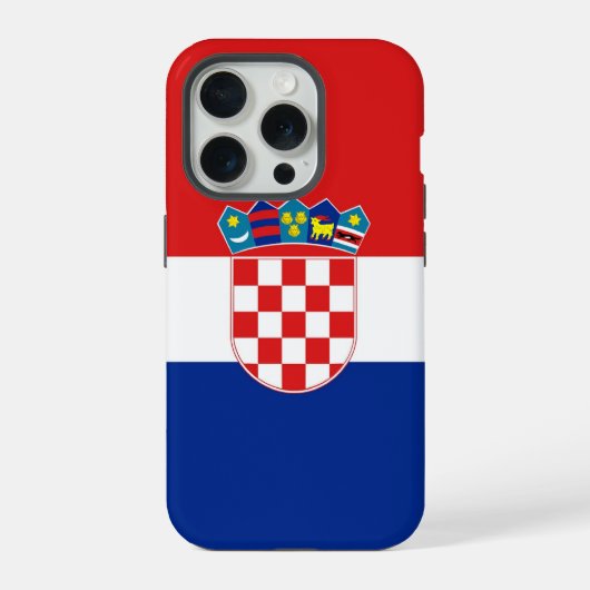 クロアチア国旗、Apple iPhone 15 Pro Case-Mate iPhoneケース (裏面)