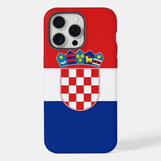 クロアチア国旗 Apple iPhone 15 Pro Max ケース (裏面)