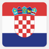 クロアチア国旗 – Trobojnica スクエアシール (正面)