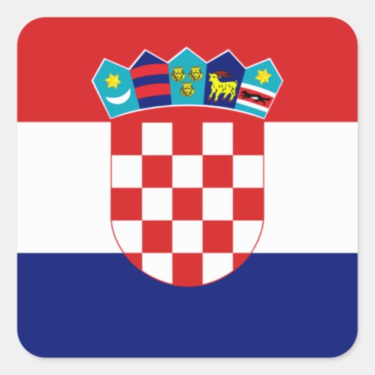 クロアチア国旗 – Trobojnica スクエアシール (正面)