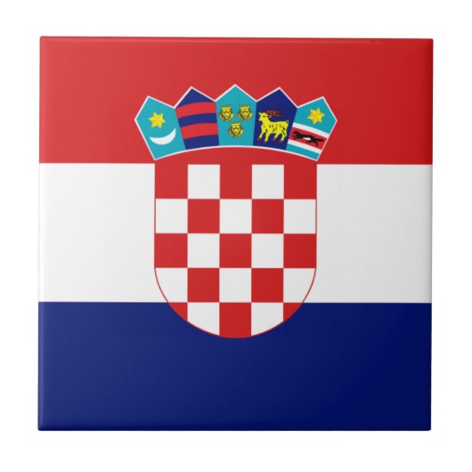 クロアチア国旗 – Trobojnica タイル (正面)