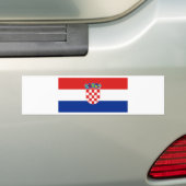 クロアチア国旗HR Hrvatska バンパーステッカー (車上)