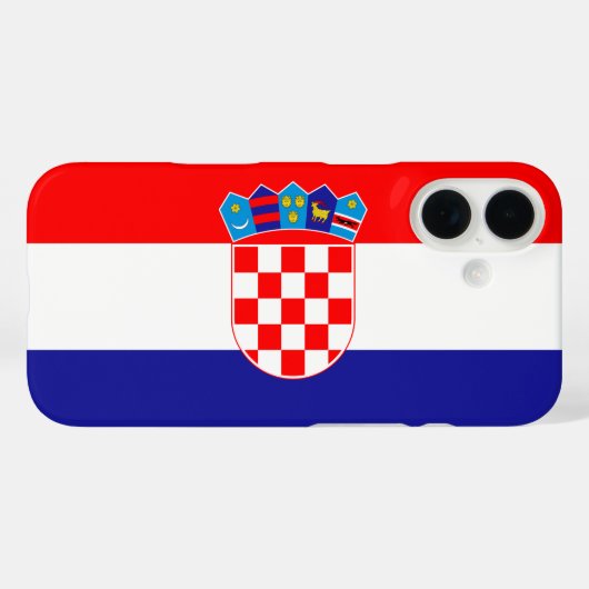 クロアチア国旗Hrvatska Zastava Case-Mate iPhoneケース (裏面 (横))