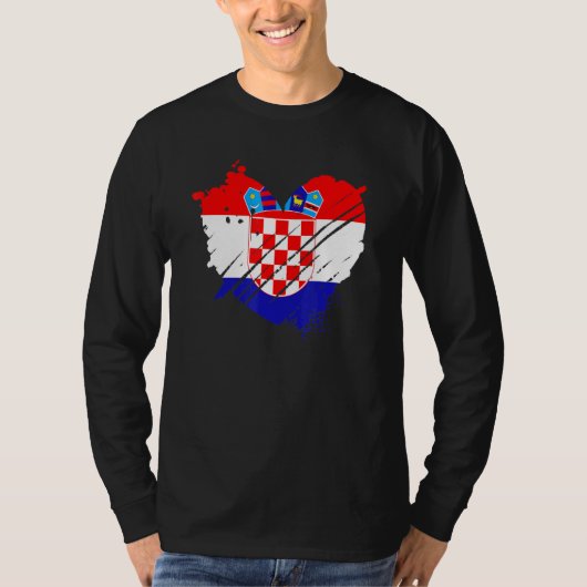 クロアチア国旗I Love Croatia Crのために私のDnaの中にある Tシャツ (正面)
