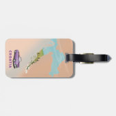 クロアチア地図図解入りの、写真付きのプリントポスター ラゲッジタグ (裏面横)