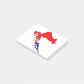 クロアチア地図縁ど国旗州国 ポストイット (アングル)
