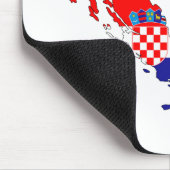 クロアチア地図縁ど国旗州国 マウスパッド (コーナー)