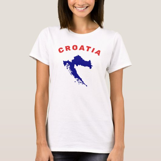 クロアチア地図 Tシャツ (正面)